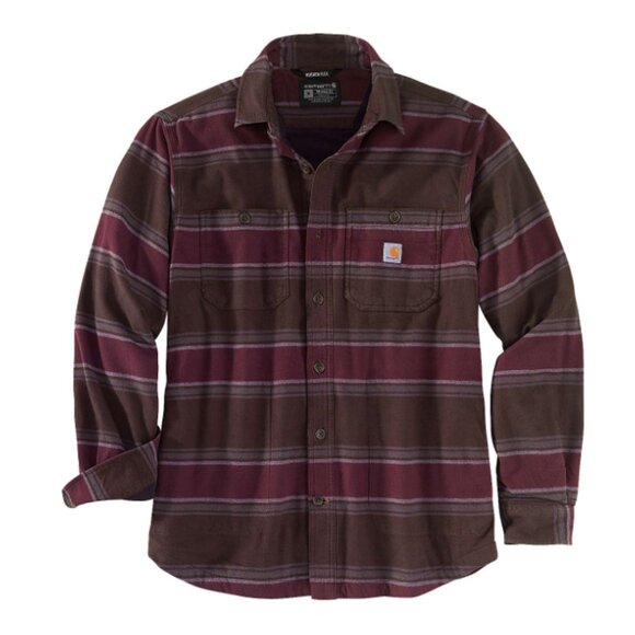 Carhartt Shirt Jacket Men's 2XL Plaid Relaxed Fit Fleece Lined Button Front NEW - Picture 1 of 2